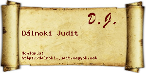 Dálnoki Judit névjegykártya